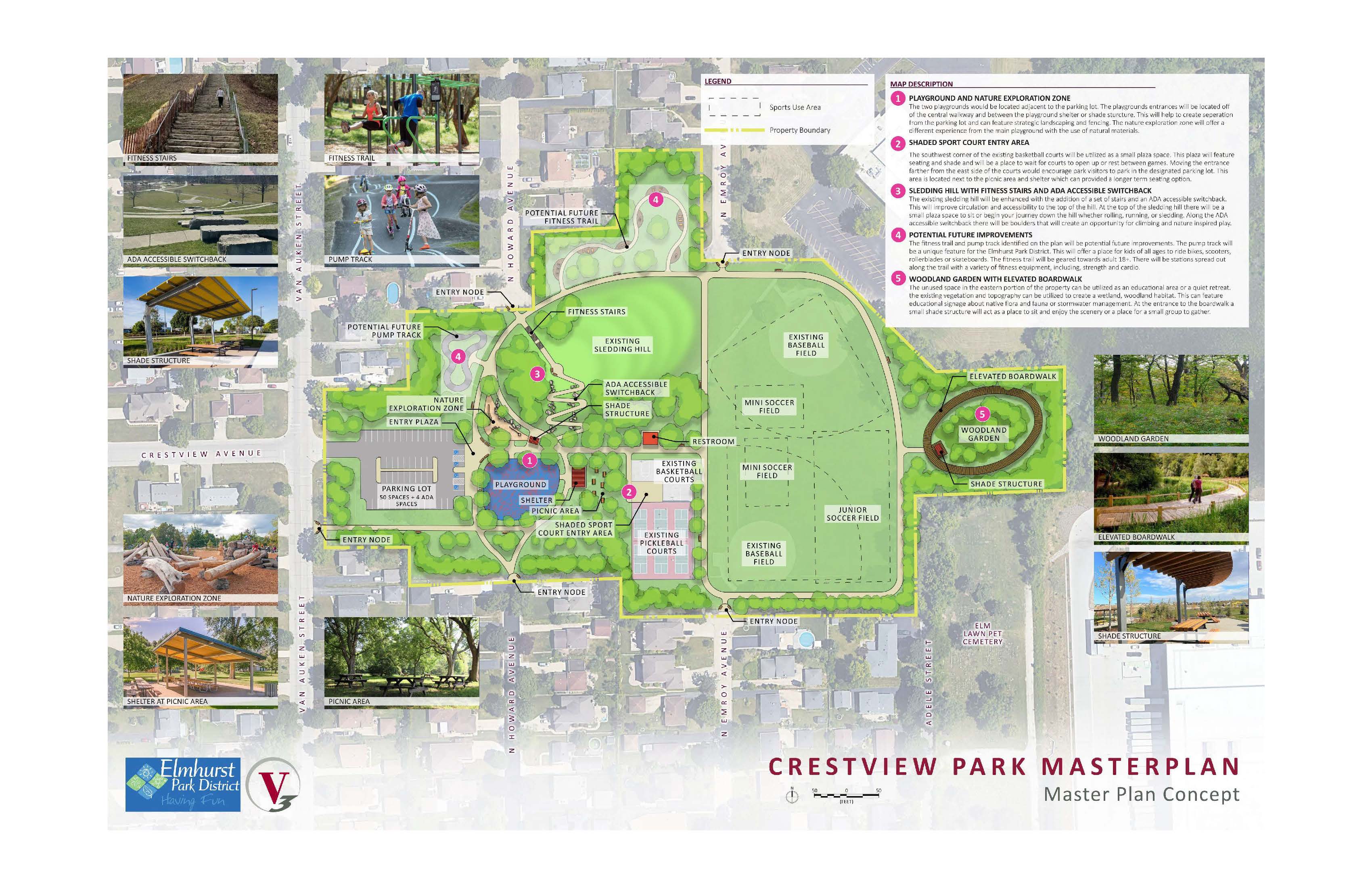 Crestview Park Master Plan Approved by Park Board | Elmhurst Park District