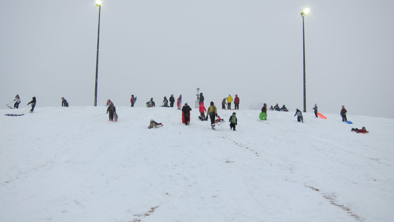 Sledding at Berens