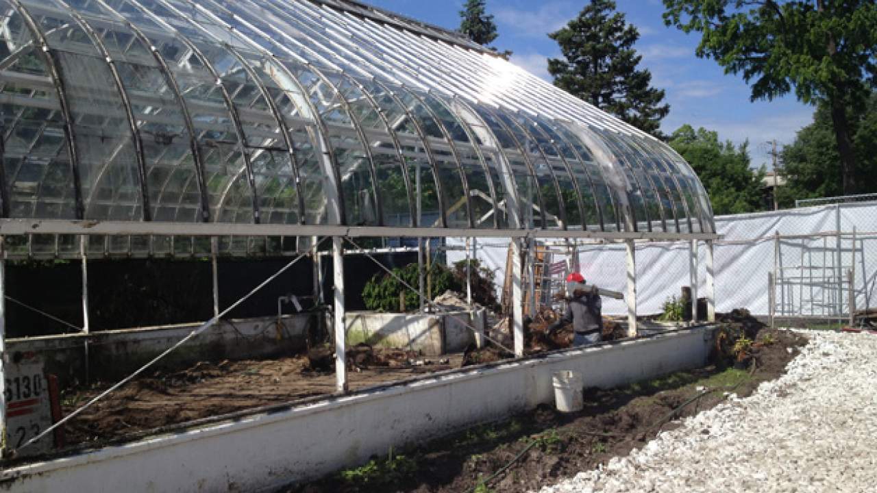 Wilder Park Conservatory & Greenhouse Restoration - Demolition Begins