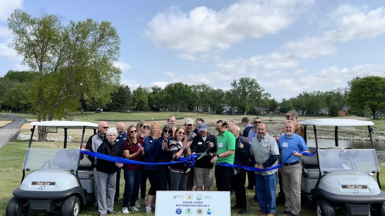 Sugar Creek ribbon cutting