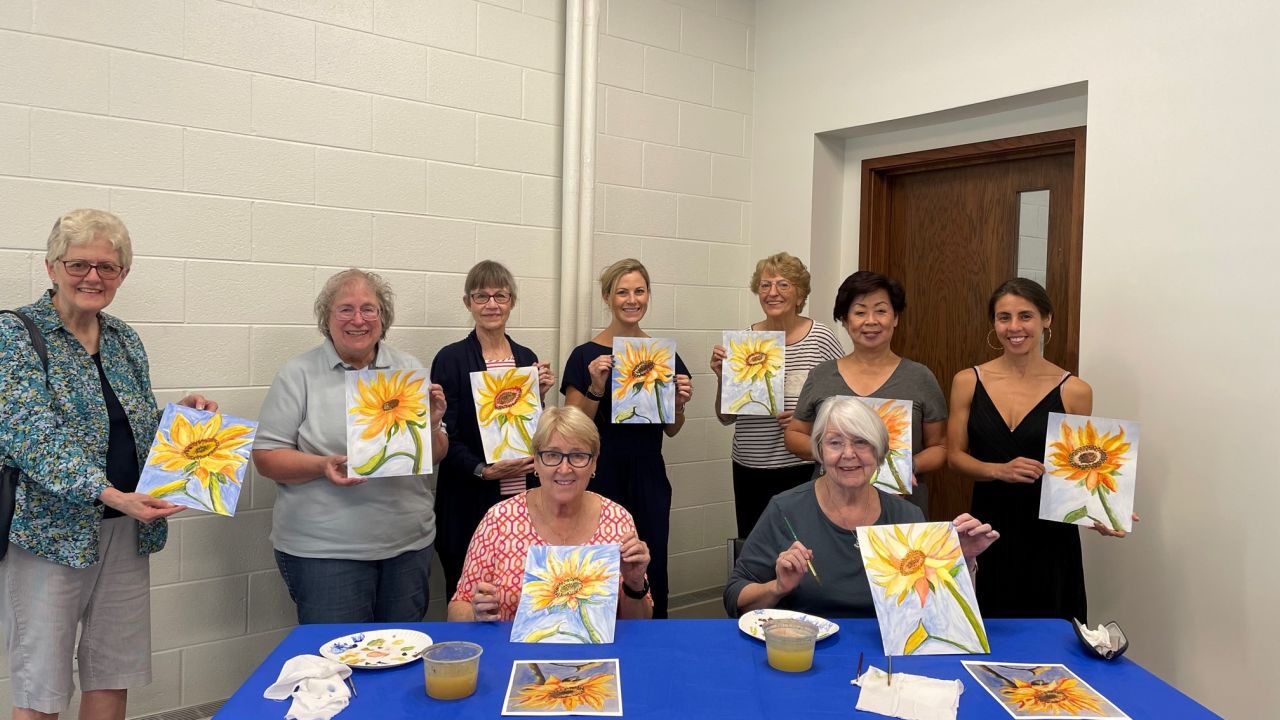 Recreating the Masters art class, Elmhurst, IL