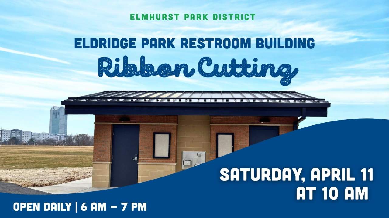 Eldridge Park Restroom Building ribbon cutting take place April 11 at 10am