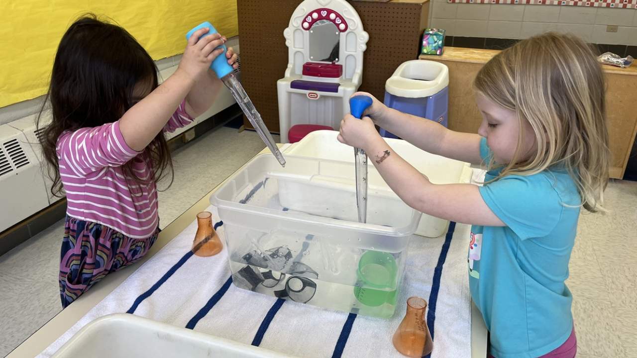 early childhood class on STEAM