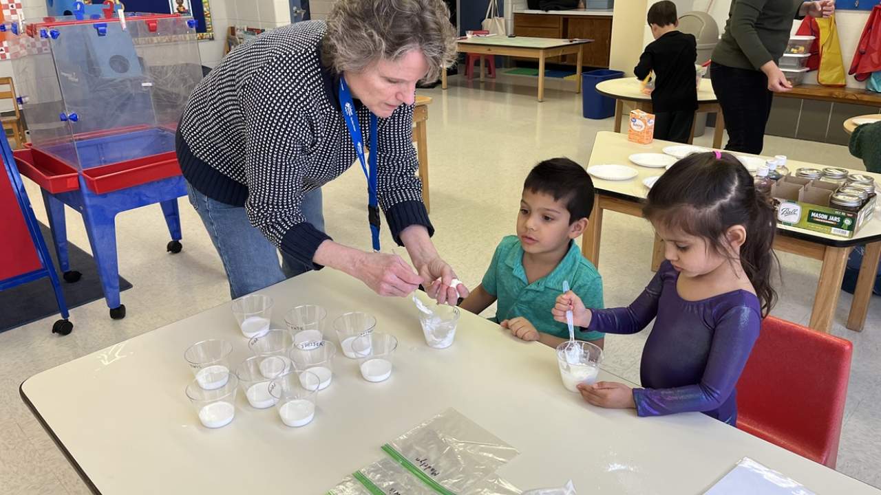 Early Childhood class science experiment