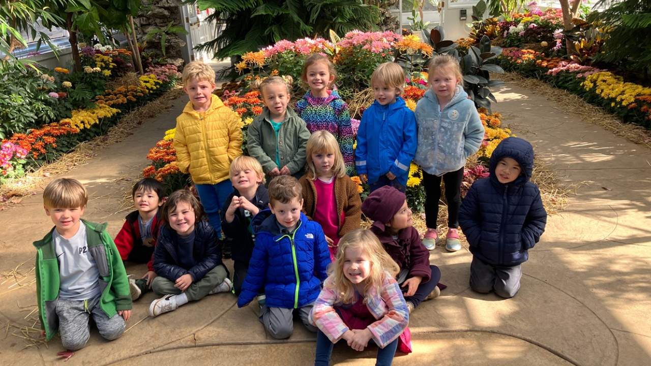 Preschoolers at Wilder Park Conservatory