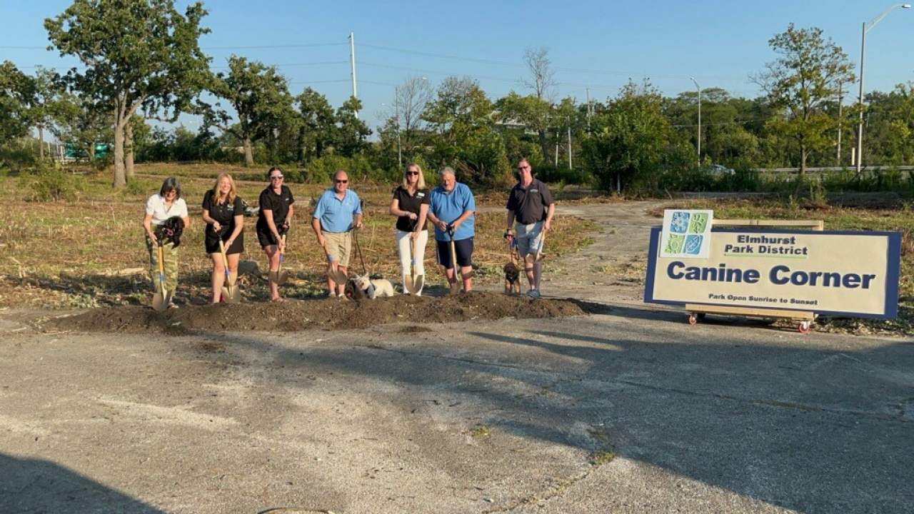 Elmhurst Park District Board of Park Commissioners, Dog Park groundbreaking