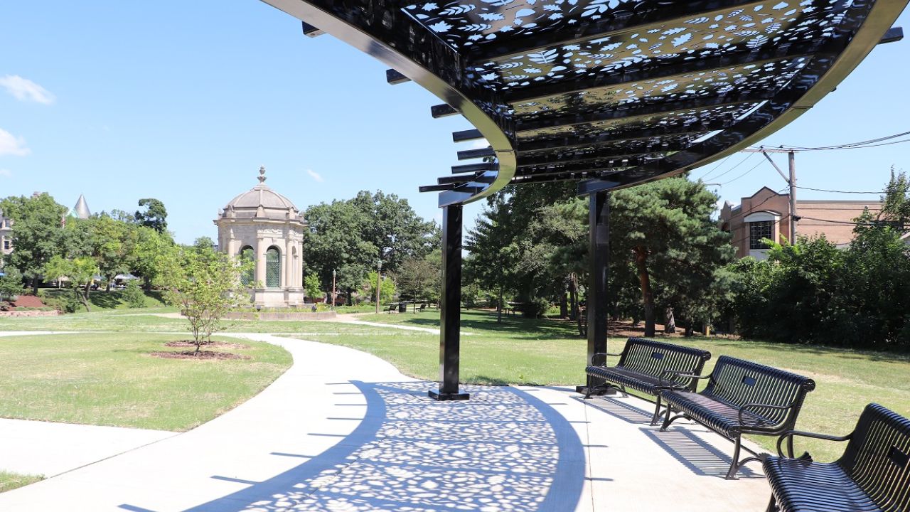 Pergola punched metal