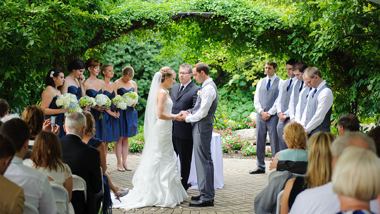 Formal wedding garden, Elmhurst, IL Wilder Park