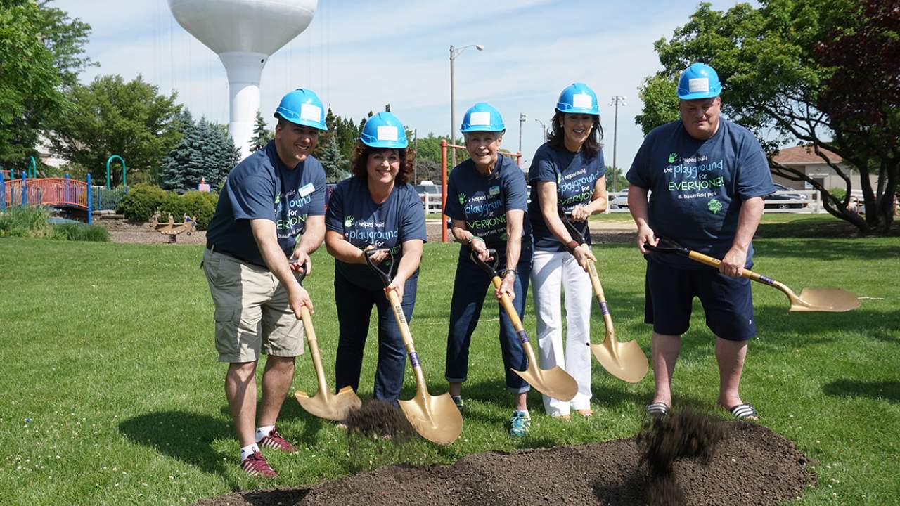 Ground breaking, Butterfield Park Playground for Everyone