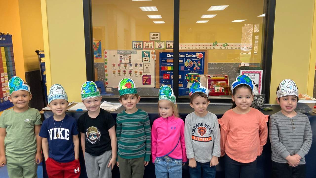 Preschoolers Earth Day project