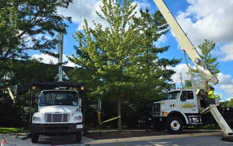 Landscape renovations in progress at Courts Plus