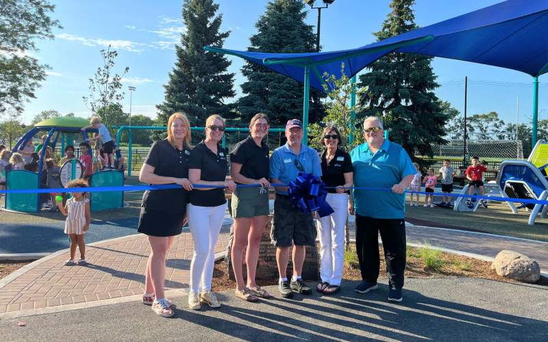 Board of Park Commissioners celebrate new playground at The Hub at Berens Park