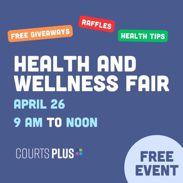 Health Fair on April 26 at Courts Plus, free event