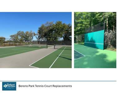 Berens Park Tennis Courts design and backboard