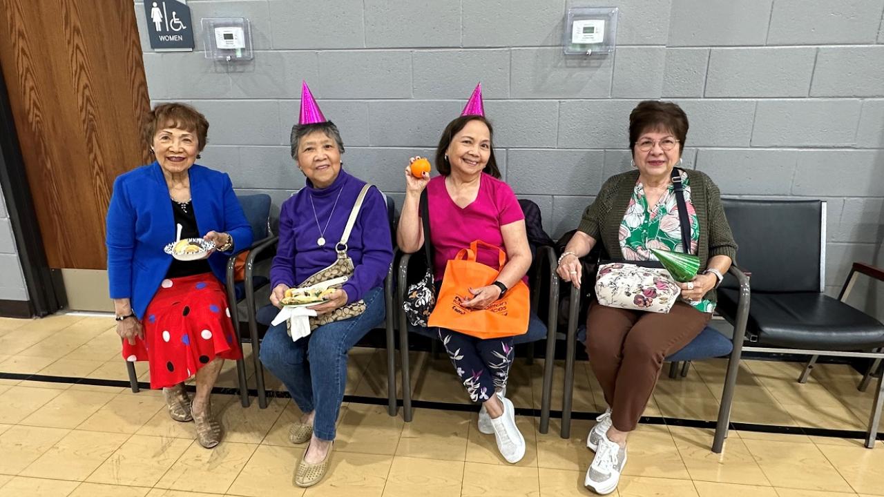 Enjoying a birthday celebration at Kies Recreation Center