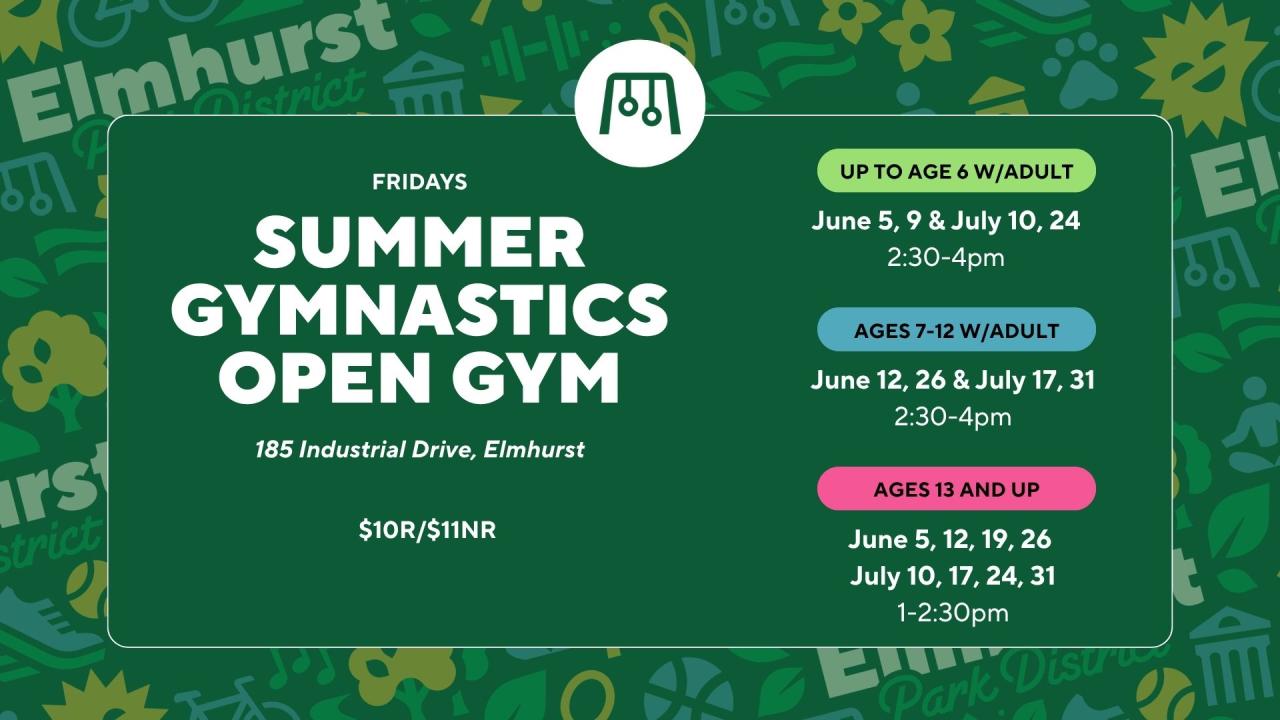 Gymnastics Open Gym this summer