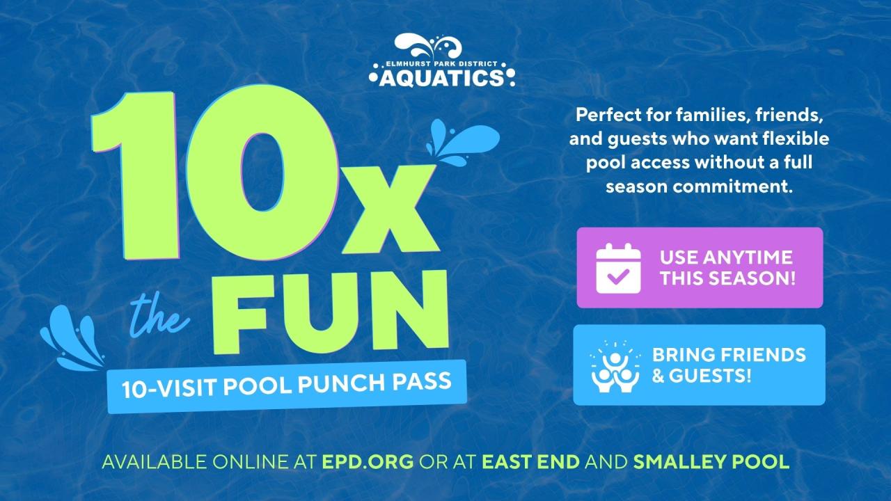 10x Fun 10 Swim punch cards now available