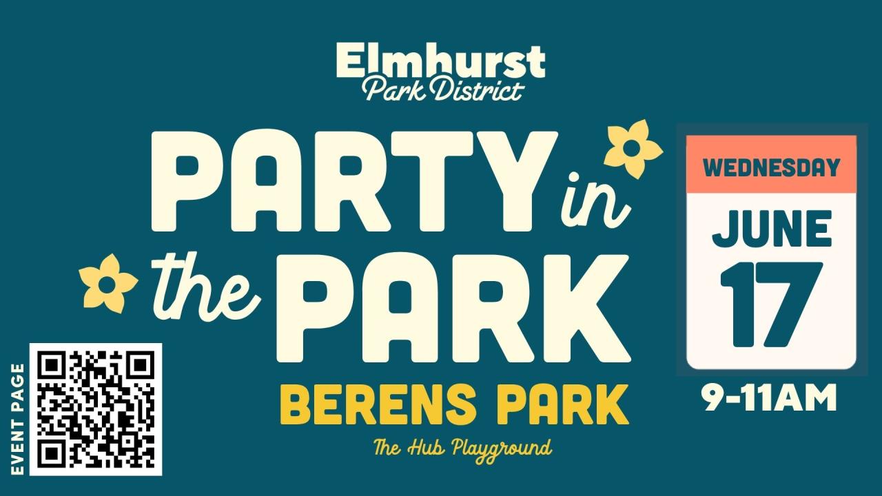 Party in the Park at Berens Park's Hub playground on June 17