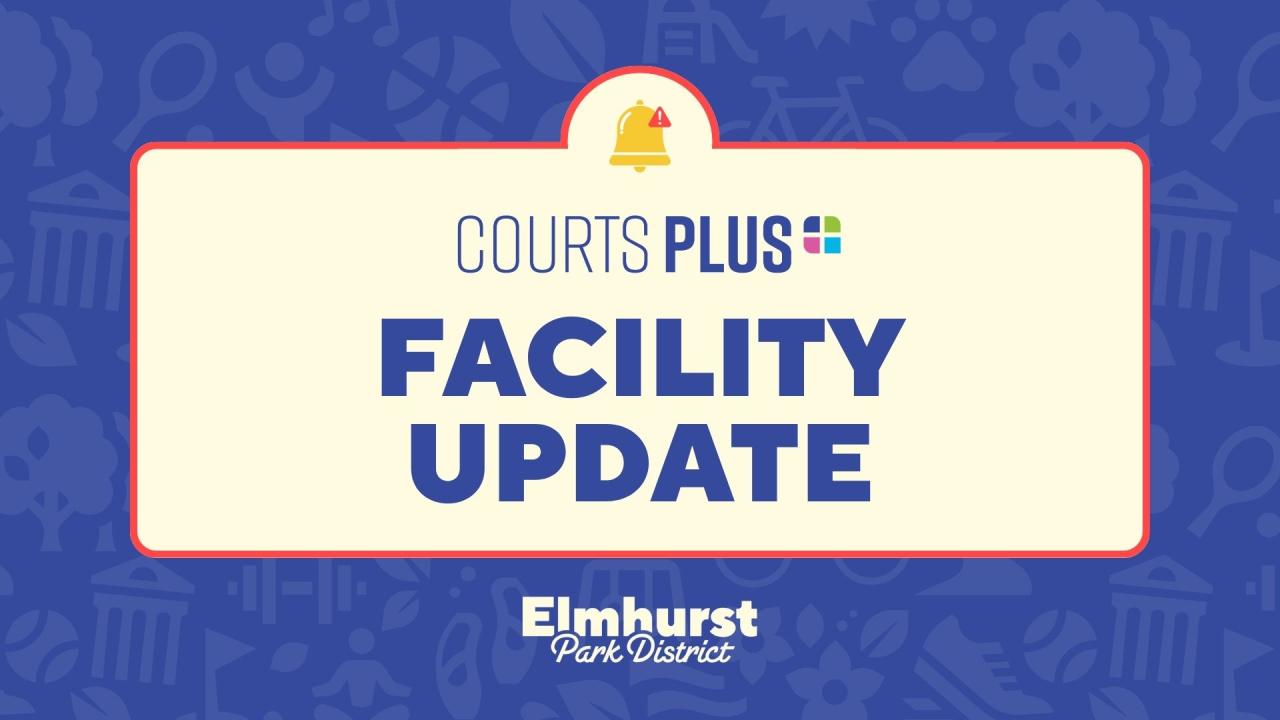 Facility Update with Courts Plus logo
