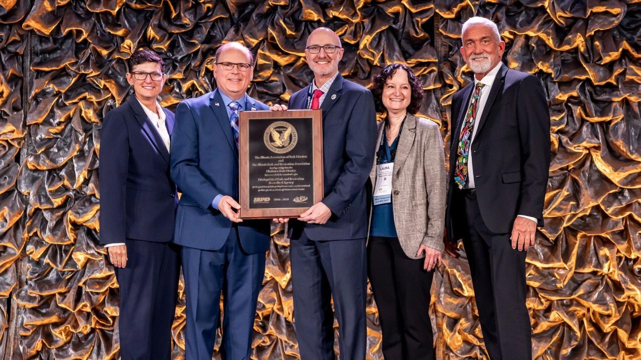 Park District formally recognized as Illinois Distinguished Accredited Agency at state conference