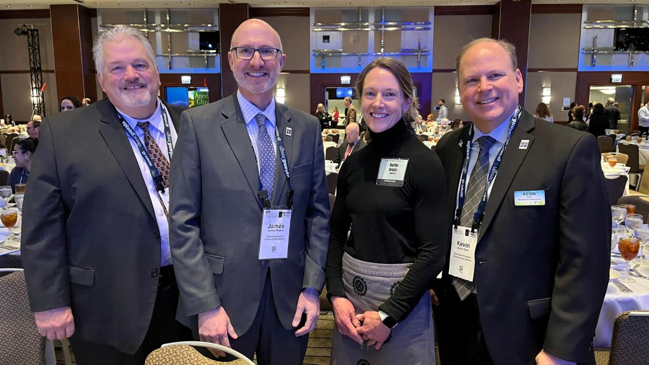 Jim Rogers, Executive Director of the Elmhurst Park District, was presented with the IPRA Professional of the Year Award.