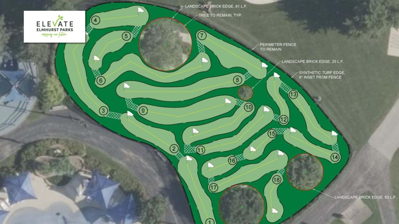 Berens Park Hub Mini Golf Site Redevelopment is proposed to take place in 2026. Berens Park Hub Mini Golf Site Redevelopment