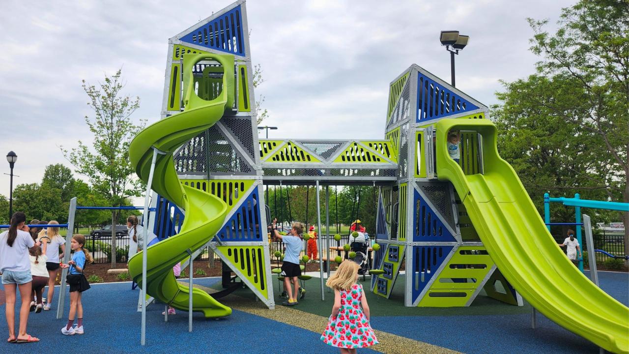 Completed playground at The Hub Completed playground at The Hub